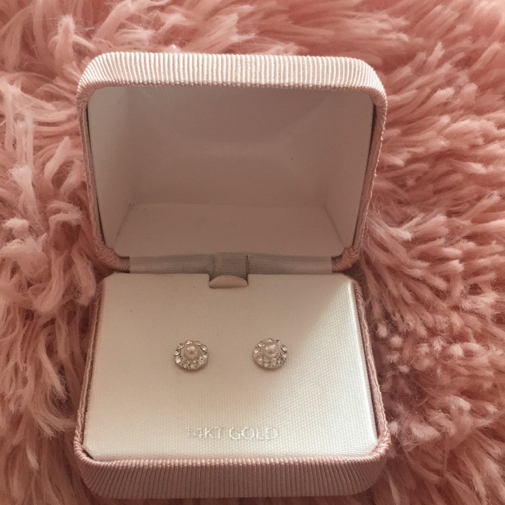 14k gold pearl earrings REAL GOLD PEARLS🤩